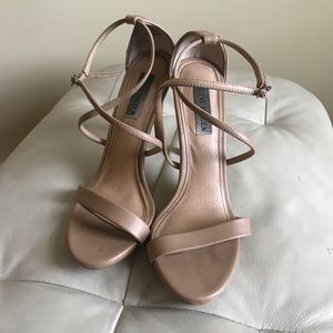 Steve Madden strappy nude heels